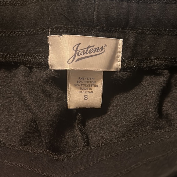 Jostens Black Jogger Pants with White Stripe Size Small - Picture 4 of 4